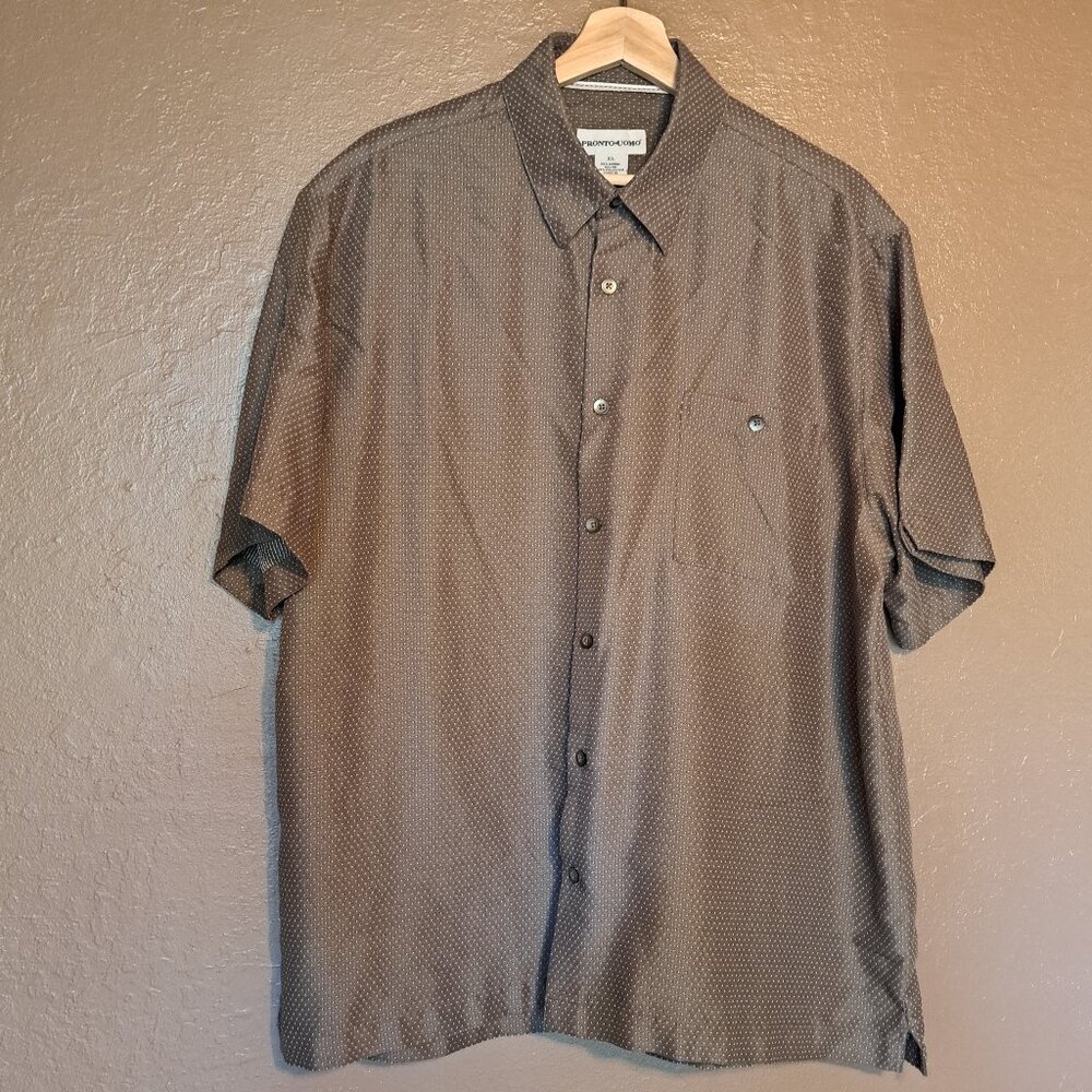 XL Button Down Brown Shirt